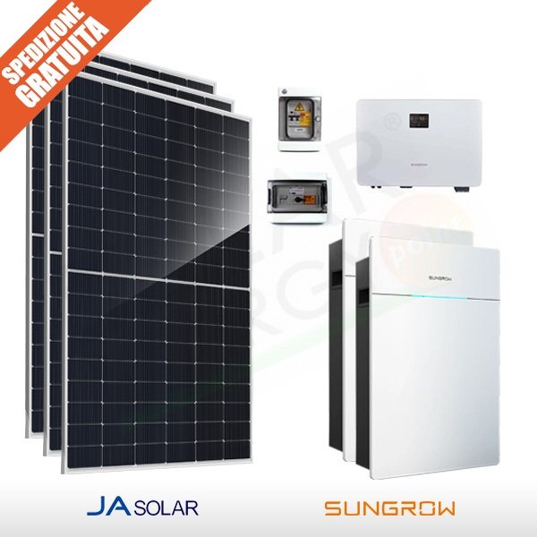 Kit Fotovoltaico 6,5 kW JA Solar - Sungrow con accumulo 10,24 kWh