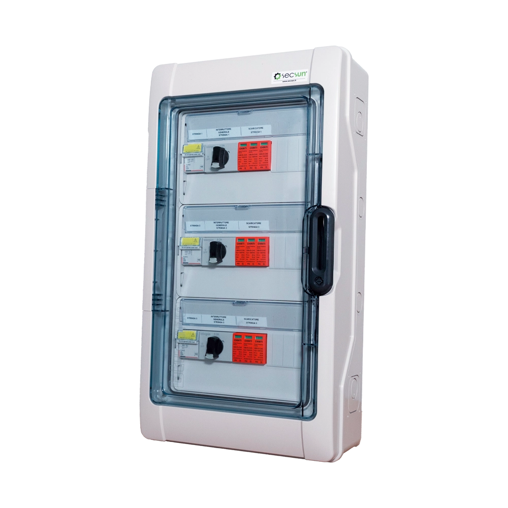 QUADRO DI CAMPO DC 3 STRINGHE 1000 VDC – SECSUN LIGHT