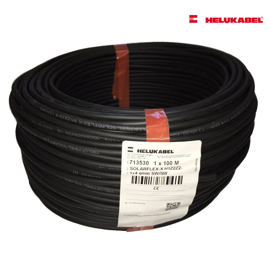 Cavo Solare Helukabel Solarflex X PV1-F 4mm² Nero 100m