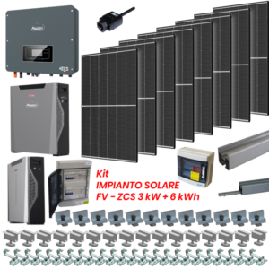 Kit Impianto Fotovoltaico 3kW - 7 pannelli Jinko 440W + Huawei 3kW + Struttura Tetto