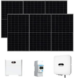 Kit Impianto Fotovoltaico 6kW con Batteria - 13 pannelli Longi 455W + Deye 5kW Ibrido + Pylontech 4.8kWh