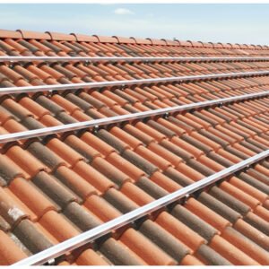 Kit Struttura Aluminio Anodizzato Tetto Inclinato per 14 Pannelli Fotovoltaici