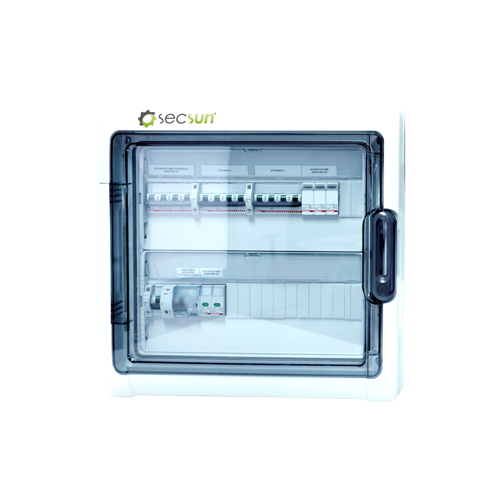 QUADRO ELETTRICO DC/AC UNICOBOX PLUS 2 STRINGHE IN PARALLELO 600VDC TRIFASE - 10kW – SECSUN PRO (PLUS)